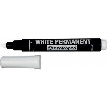 Маркер перманентний, Centropen Permanent White 8586/11, 2.5 мм, білий