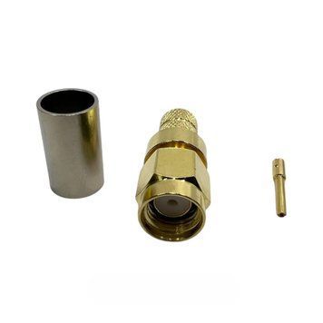Разъем RP-SMA-Male папа на кабель LMR240 под обжим RP-SMA-Male-LMR240-crimp фото