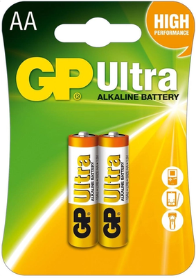 2 Батарейки GP AA (LR6) Ultra Alkaline 15A-UE2 15A-UE2 фото