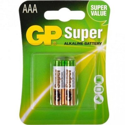 2 Батарейки GP AAA (LR03) Super Alkaline 24A-UE2 24A-UE2 фото