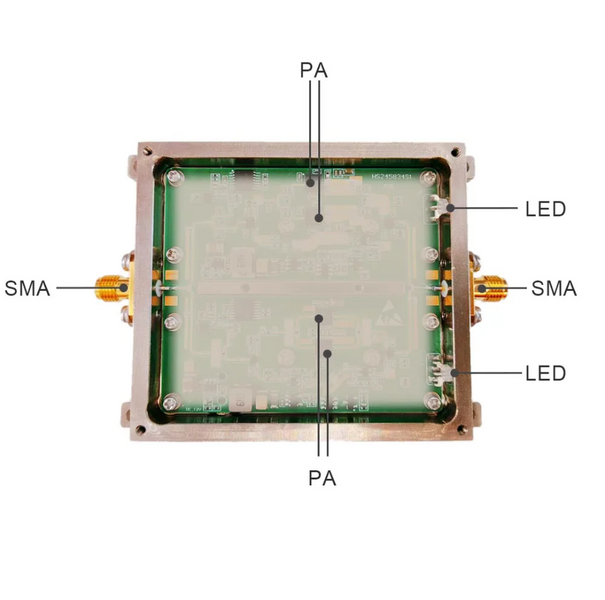 Двухдиапазонный усилитель сигнала SZHUASHI HS245834S1 2400-2500 мГц / 5720-5850 мГц HS245834S1 фото
