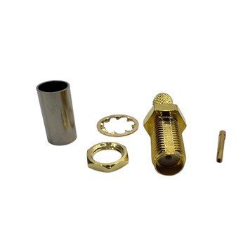 Разъем SMA-Female-bulkhead на кабель RG400 SMA-F-RG400-BH фото
