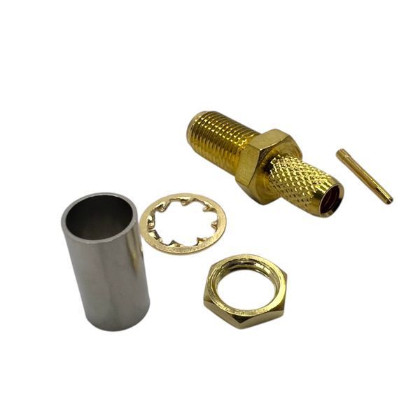 Роз'єм SMA-Female-bulkhead на кабель RG400 SMA-F-RG400-BH фото
