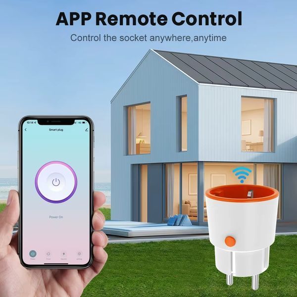Розетка AVATTO Tuya Smart Zigbee 3.0 з монітором живлення, 16А