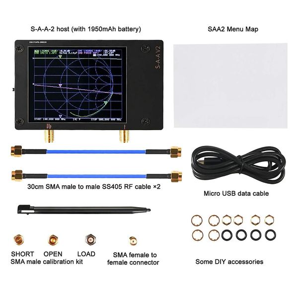 Векторний аналізатор мереж NanoVNA S-A-A-2 2.8 дюйма S-A-A-2 V2 фото