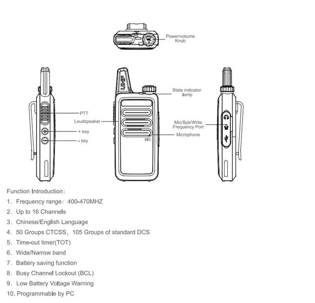 Две рации Baofeng VT-C2 Набор из двух радиостанций PMR VT-C2-double фото