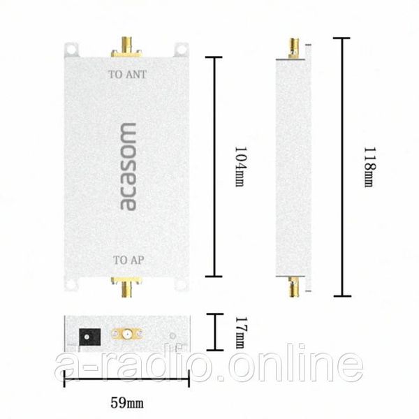 Усилитель wifi сигнала для дронов Acasom 868 MGz 915 MGz 30W BOOSTER 860-930M 30W фото