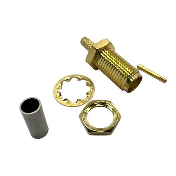Роз'єм SMA-Female-bulkhead на кабель RG316 SMA-F-RG316-BH фото