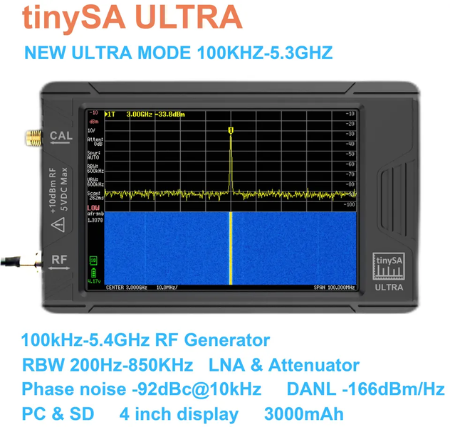 Анализатор спектра TinySA Ultra 4" 6GHz TinySA Ultra фото