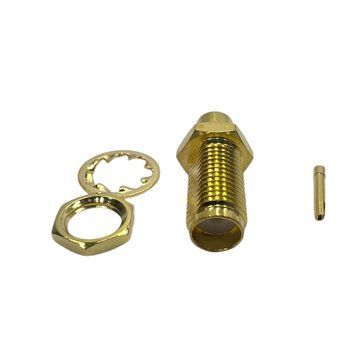 Разъем SMA-Female-bulkhead на кабель RG402 SMA-F-RG402-BH фото