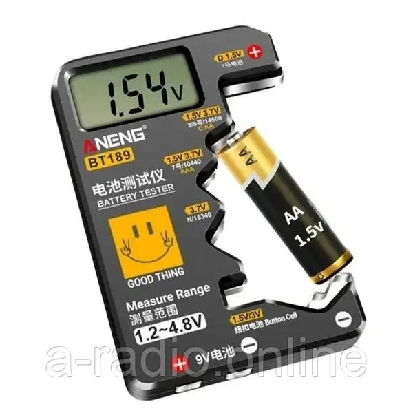 Тестер для акумуляторів та батарейок ANENG BT189 BT189 Battery Tester фото