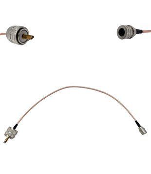 Пігтейл UHF-Male - QMA-Male ВЧ кабель перехідник RG316 довжина 30 см UHF-M-QMA-M-RG316-0.3 фото