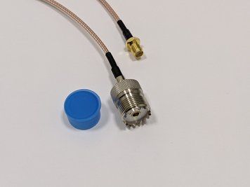 Пігтейл SMA-Female - UHF-Female (SO239) ВЧ кабель перехідник RG316 довжина 30 см SMA-F-UHF-F-RG316-0.3 фото