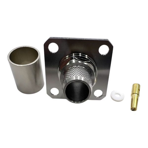 Разъем N-Type-Female мама на кабель RG213 фланцевый 25*25&nbsp;мм N-Type-F-Flange-RG213 фото