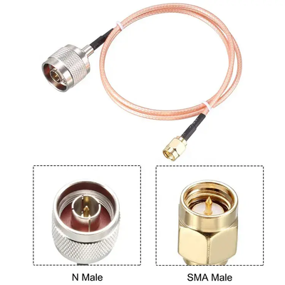 Пігтейл N-Type - Male - SMA male ВЧ кабель перехідник RG316 довжина 30 см N-Type-M-SMA-M-RG316-0.3 фото