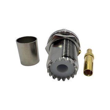 Разъем UHF-Female-bulkhead на кабель LMR400 UHF-F-LMR400-BH фото