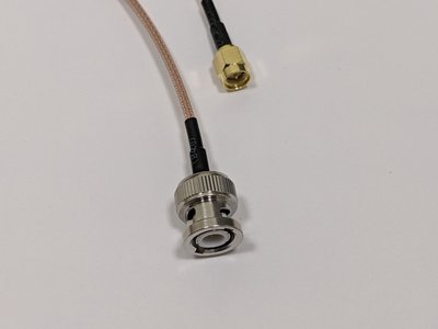 Пігтейл BNC-Male - SMA male ВЧ кабель перехідник RG316 довжина 30 см BNC-M-SMA-M-RG316-0.3 фото