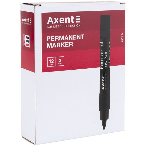 Маркер Axent Permanent 2541-02-A, 2 мм, круглий синій
