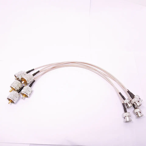 Пігтейл BNC-Male - UHF-Male (PL259) ВЧ кабель перехідник RG316 довжина 30 см BNC-M-UHF-M-RG316-0.3 фото