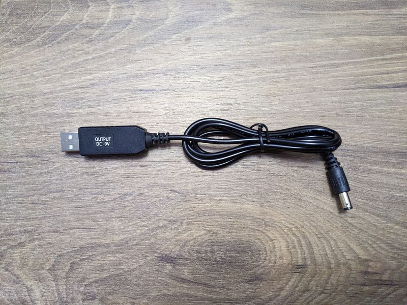 Кабель для роутера DC 5v USB - DC 9V 5.2 mm 9 вольт з перетворювачем 1283126552830 фото