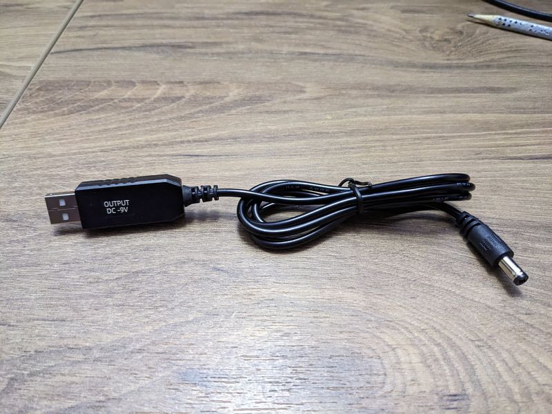 Кабель для роутера DC 5v USB - DC 9V 5.2 mm 9 вольт з перетворювачем 1283126552830 фото