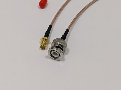 Пігтейл BNC-Male - SMA-Female ВЧ кабель перехідник RG316 довжина 30 см BNC-M-SMA-F-RG316-0.3 фото