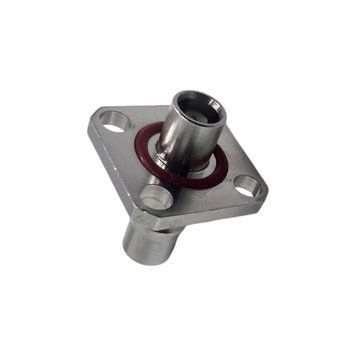 Переходник QMA-Female - MCX-Female (коннектор мама - мама) фланцевый 25*25мм QMA-F-MCX-F-Flange фото