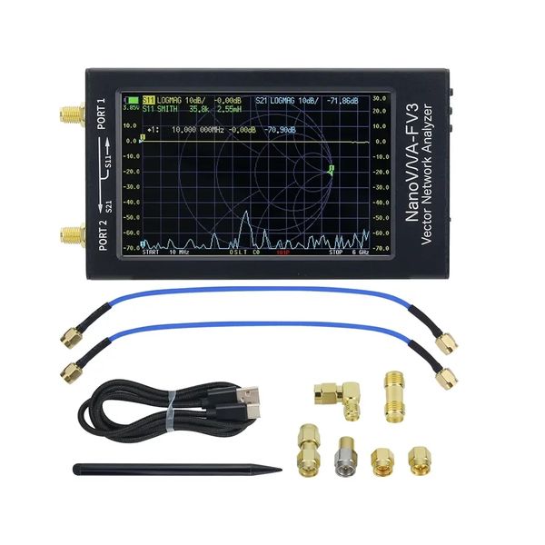 Векторний аналізатор мереж Nano-VNA-F V3 4.3 дюйма 1 МГц-6 ГГц Nano-VNA-F-V3 фото