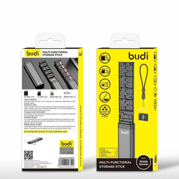 Органайзер Budi Multi-Functional Storage Stick DC536CB Черный (39 в 1) многофункциональный смарт адаптер DC536CB фото