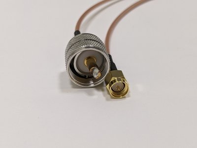 Пігтейл UHF-Male (PL259) - SMA-Male ВЧ кабель перехідник RG316 довжина 30 см UHF-M-SMA-M-RG316-0.3 фото