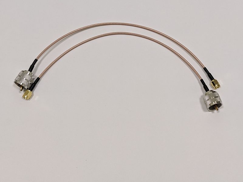 Пигтейл UHF-Male (PL259) - SMA-Male ВЧ кабель переходник RG316 длинна 30 см UHF-M-SMA-M-RG316-0.3 фото