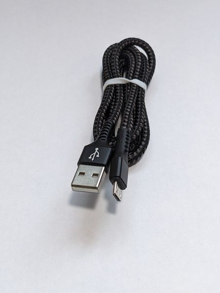 Кабель Budi Sync USB - micro USB Cable 1м 2.4A в оплетке DC210M10B DC210M10B фото