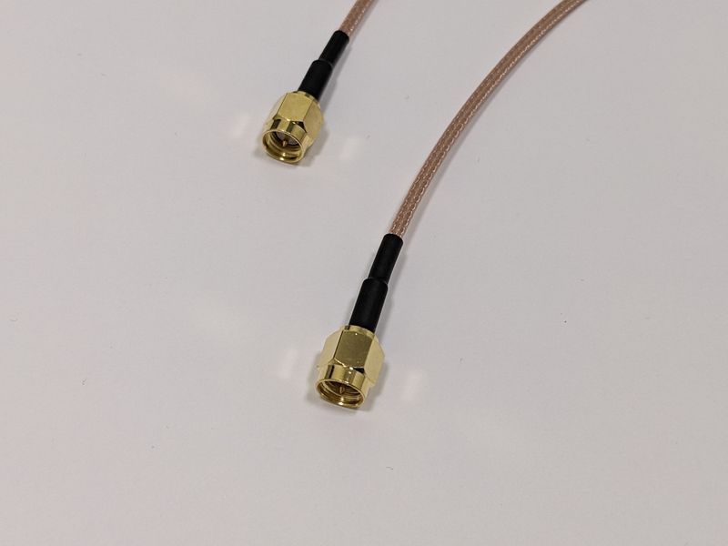 Пигтейл SMA-Male - SMA-Male ВЧ кабель переходник RG316 длинна 30 см SMA-M-SMA-M-RG316-0.3 фото