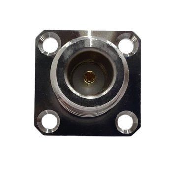 Разъем N-Type-Female мама на кабель RG402 фланцевый 25*25&nbsp;мм N-Type-F-Flange-RG402 фото