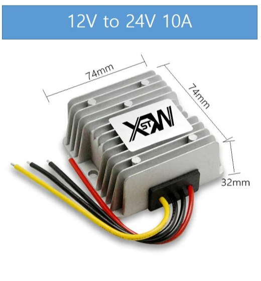 Перетворювач струму XW DC 12-24V 288W 10A Алюмінь XW-12-24-10A-alu фото