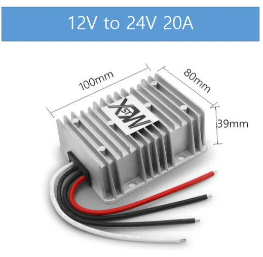 Перетворювач струму XW DC 12-24V 480W 20A Алюмінь XW-12-24-20A-alu фото