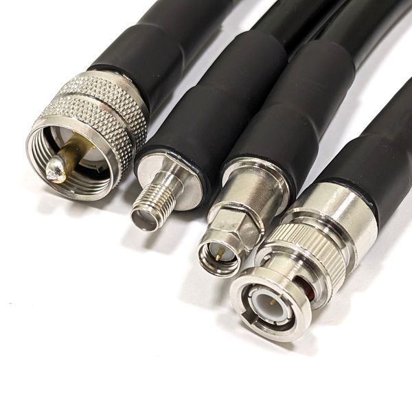 Пігтейл SMA-Male - BNC Male ВЧ кабель перехідник TIMES LMR 400 довжина 50 см SMA-M-BNC-M-TLMR400-0.5 фото