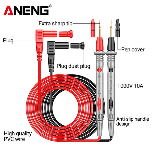 Щупы для мультиметра ANENG PT1005B 10A 109см PT1005B фото