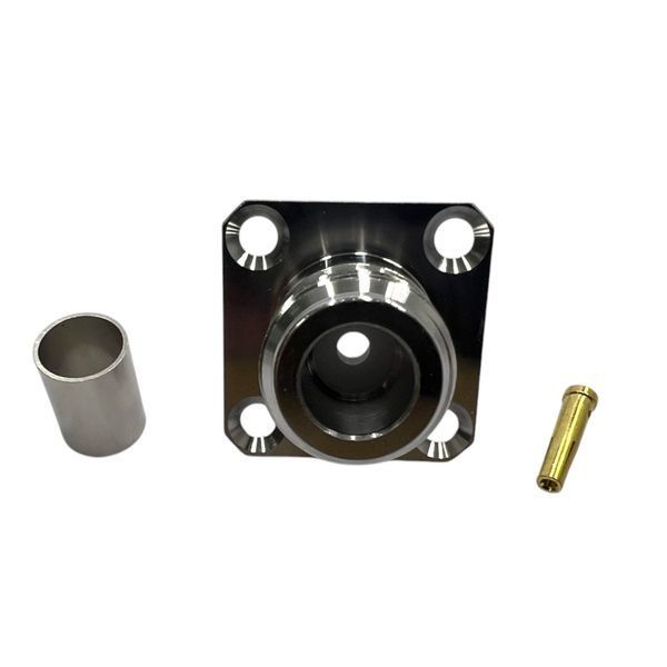 Разъем N-Type-Female на кабель 5D-FB, Фланцевый 25*25&nbsp;мм N-Type-F-Flange-5D-FB фото