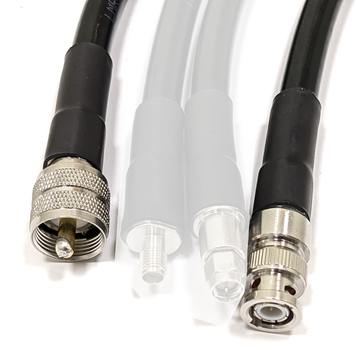 Пигтейл UHF-Male (PL259) - BNC Male ВЧ кабель переходник TIMES LMR 400 длинна 50 см UHF-M-BNC-M-TLMR400-0.5 фото