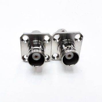 Переходник BNC-Female - BNC-Female (коннектор мама - мама) фланцевый 17.5*17.5мм BNC-Female-BNC-Female-flange фото