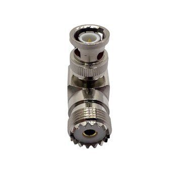 Перехідник BNC-Male - UHF-Female 90&deg; (конектор тато - мама) кутовий BNC-Male-UHF-Female-90 фото