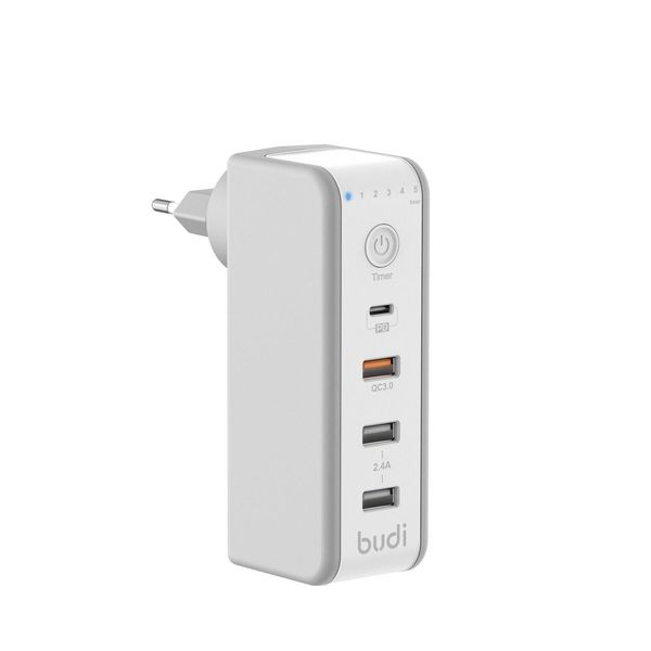 Зарядний пристрій Budi (AC301TE) PD 18W+ Quick Charge 3.0 / 2USB 18W 2.4 A AC301TE фото