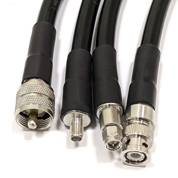 Пигтейл UHF-Male (PL259) - BNC Male ВЧ кабель переходник TIMES LMR 400 длинна 50 см UHF-M-BNC-M-TLMR400-0.5 фото