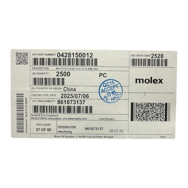 Контакт MOLEX 42815-0012
