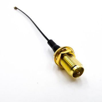 Пігтейл U.FL-Female - RP-SMA-Female ВЧ кабель перехідник 1,13 мм 10 см U.FL-F-RP-SMA-F-1.13-0.1 фото