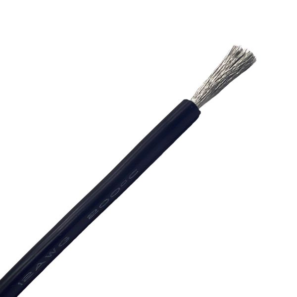 Провод монтажный 12AWG супергибкий силиконовый (черный) 3239 12awg black фото