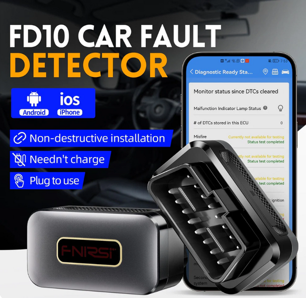 Сканер OBD2 диагностики авто FNIRSI FD10