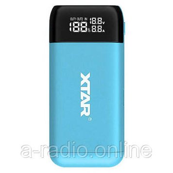 Power Bank Case Xtar PB2S Blue, 2x18650-21700, USB-C QC+PD, LCD, Box PB2S Blue фото