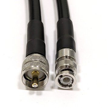 Пигтейл UHF-Male (PL259) - BNC Male ВЧ кабель переходник LMR 400 длинна 50 см UHF-M-BNC-M-LMR400-0.5 фото